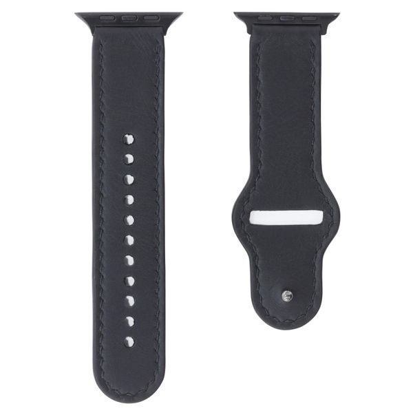Replacement Black Leather Watch Strap For Apple Watch 22mm- Timeless Piece