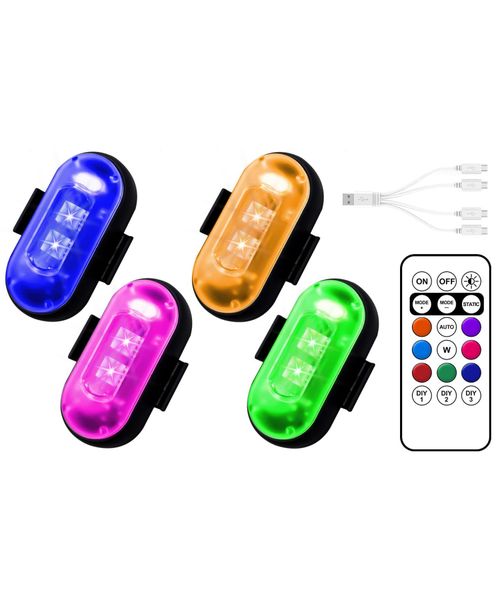 4Pcs Wireless LED Lights High-Brightness Rock Lights with 8 Colors 10 Modes