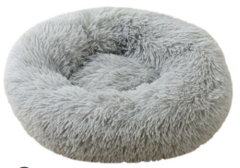 Plush Dog Cat Grey Bed 40cm