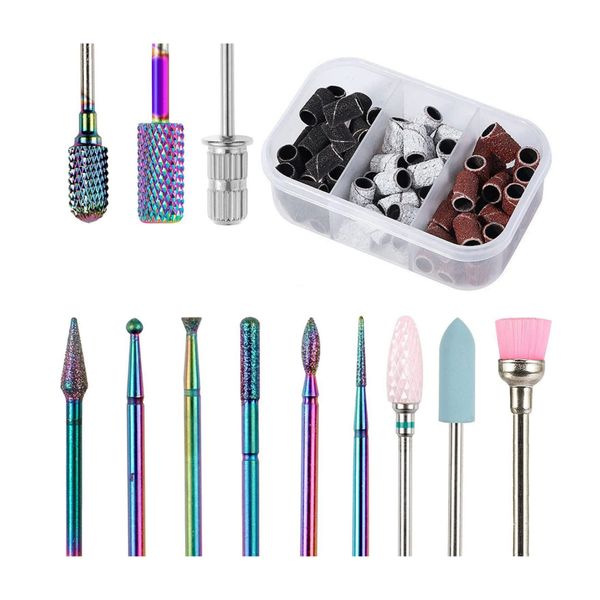 Nail Tools Set Nail Surface Grinding Tools grinding Head and Sand Ring Set