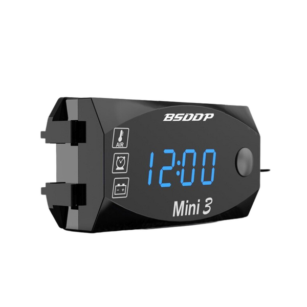 LED Digital Display Panel - Voltmeter, Electronic Clock &amp; Thermometer (12V)