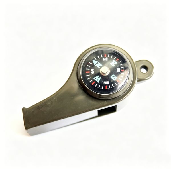 Outdoor 3-in-1 Survival Whistle - Compass &amp; Mini Thermometer