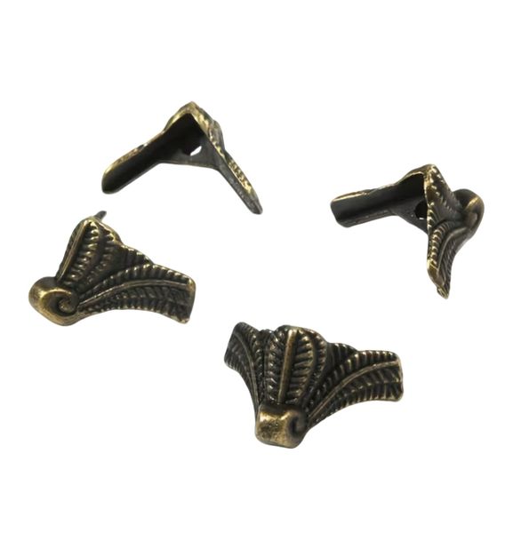 4pcs Bronze Corner Protectors - Decorative Zinc Alloy Metal Feet