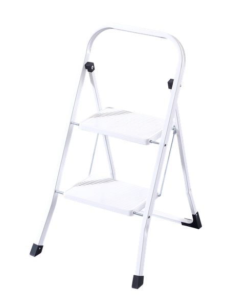 2 Step Household Ladder - White