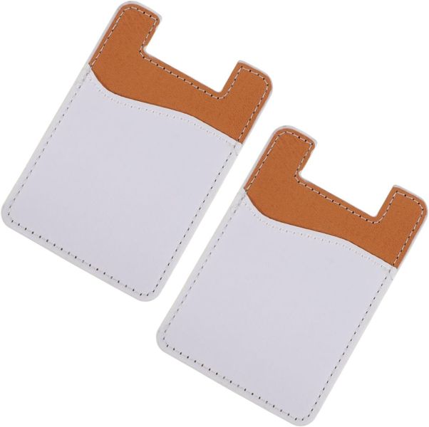 2pcs Adhesive Mobile Phone Wallet Card Holder for Smartphones, Sticky