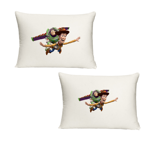 Katz Designs - Twin Standard Pillow Cases Woody and Buzz