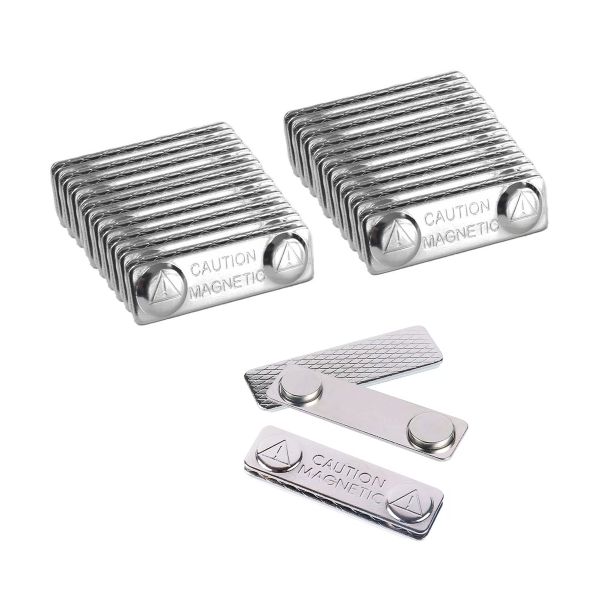 30Pack Magnetic Name Tags Magnetic Name Badge Holders with Steel Back Plate