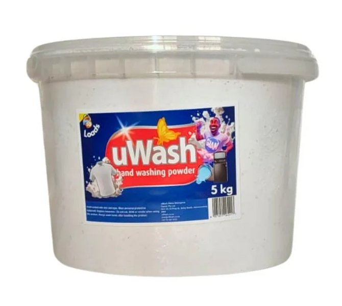 uWash Hand Washing Powder Laundry Detergent - 5kg Bucket