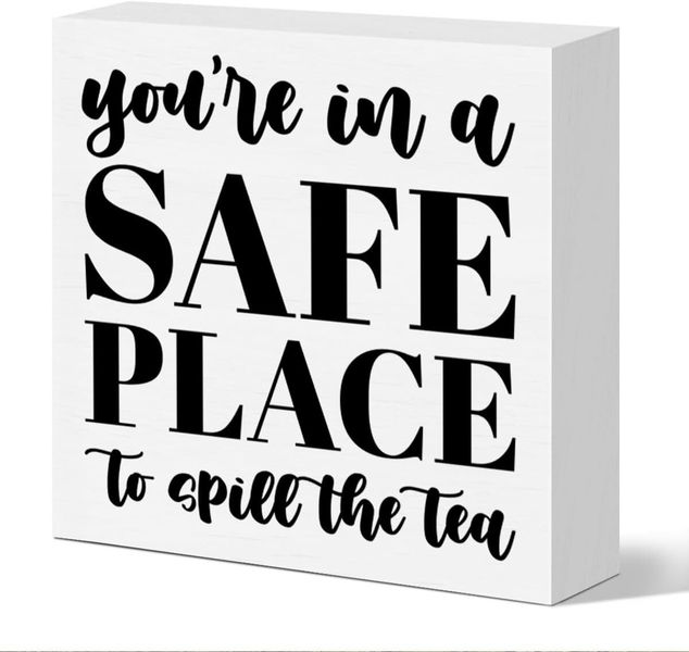 Therapy Office Wooden Box Sign, Mental Health Decor