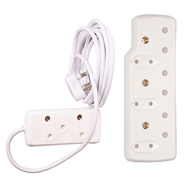 Socket Adaptor 6 Way &amp; 3m Extension Combo