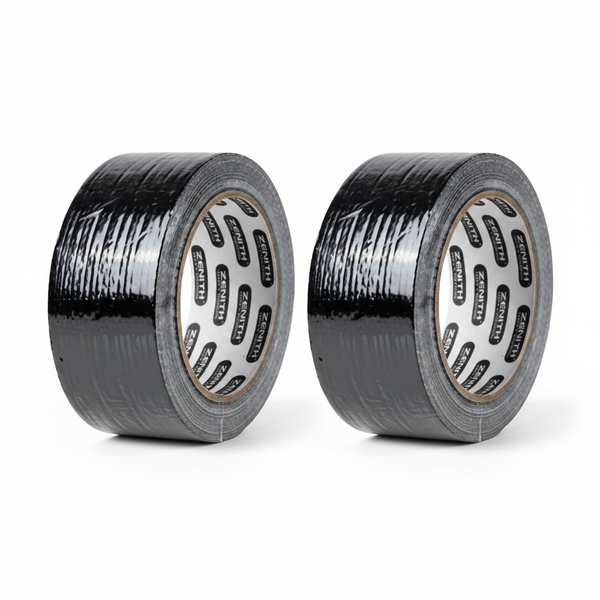 Zenith Black Heavy-Duty Cloth Duct Tape 48mm x 25m - 2 Pack
