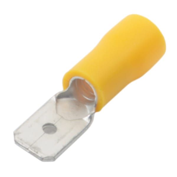 Yellow Terminals - 6.3mm (Pack of 100)