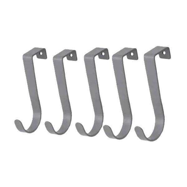 5-Pc Over The Door Hooks, Cabinet Doors - Grey