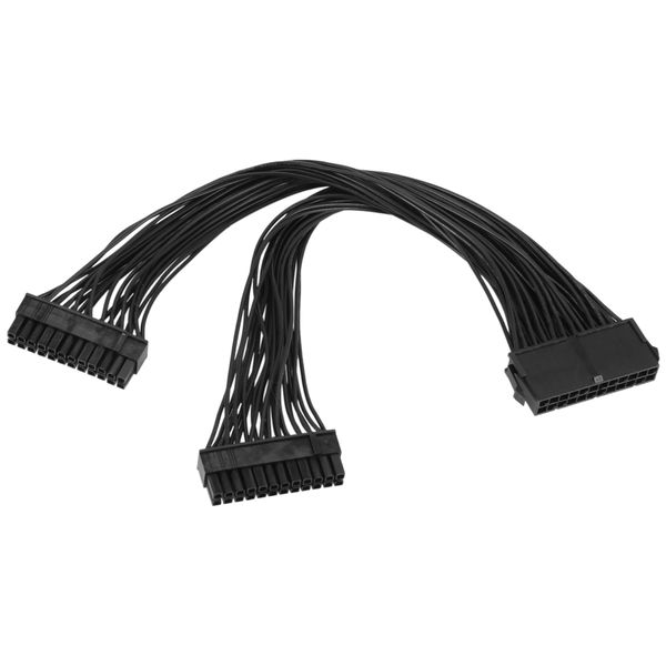 ATX 24Pin 1 to 2 Port Power Supply Extension Cable PSU