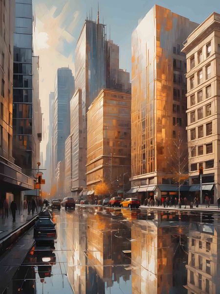 0320 A Beautiful City Canvas Wall Art