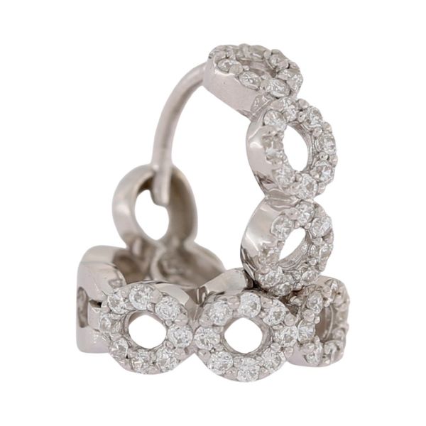 9ct White Gold 10mm Huggie Earrings