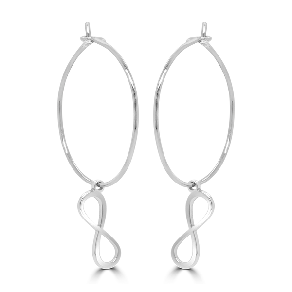 Infinity Earrings in 9ct White Gold - Jack Friedman Jewellers