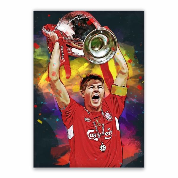 Colourful Steven Gerrard Poster - A1