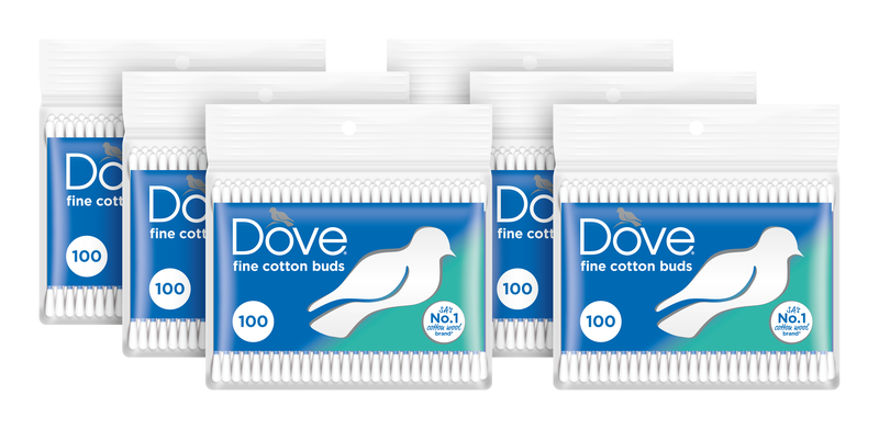 Dove Cotton Buds 6 x 100 Buds