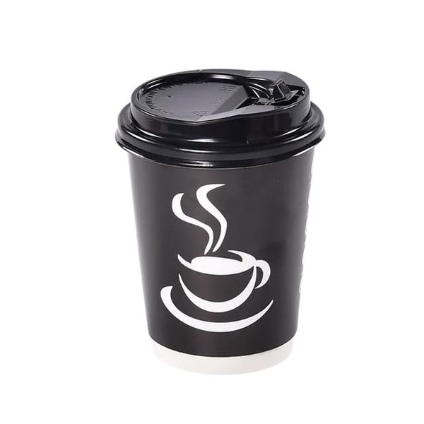Insulated Double Wall Disposable Coffee Cups With Lids