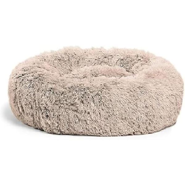 Optipet Medium Pet Calming Bed for Dogs and Cats - Light Brown