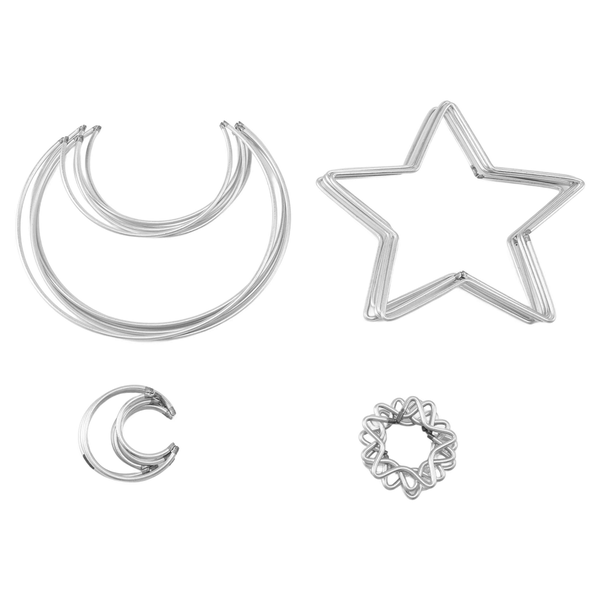 Moon Star Dream Catcher Metal Hoop Rings Circle Macrame For Diy Craft