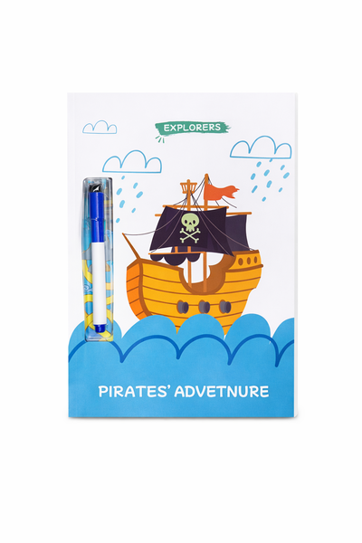 Pirates' Adventure Activity &amp; Puzzle Book with Pen - 12 Pack-16 Pages