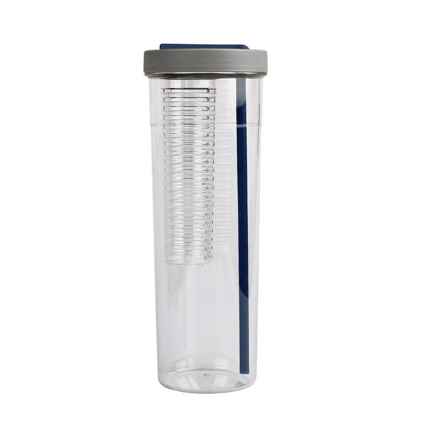 750ml Portable Transparent Water Infuser Bottle With Straw