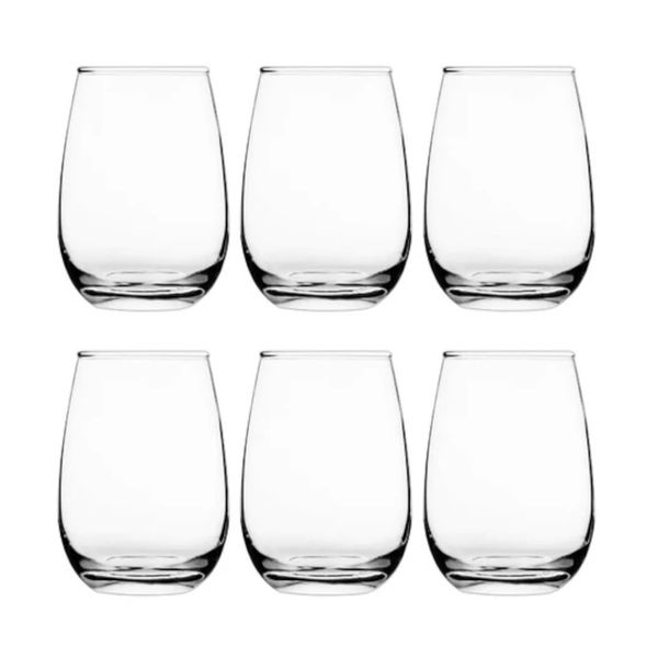 Tumbler 400ml 6pc Clear Glass