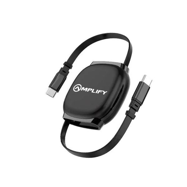 Amplify Revo Series USB C to USB C Retractable Cable Fast Charging Cable