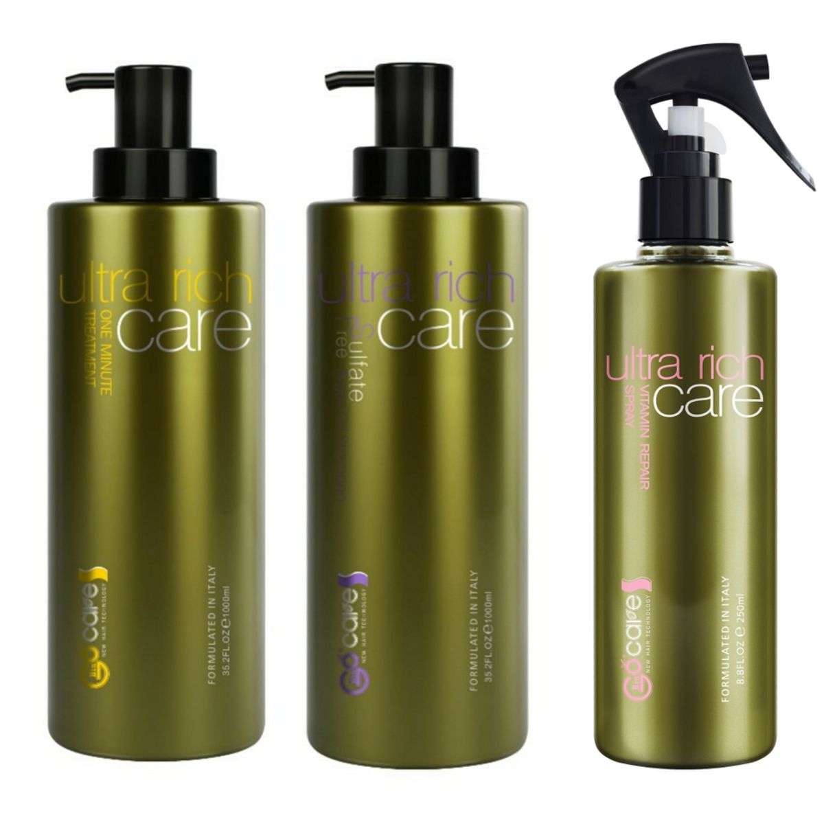GoCare Sulfate-Free Argan Oil Shampoo, Conditioner 400ml, Vitamin Repair