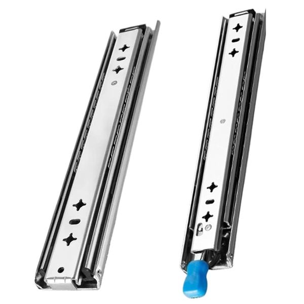 Heavy Duty Drawer Ball Slides Full Extension Locking Runners - With lock