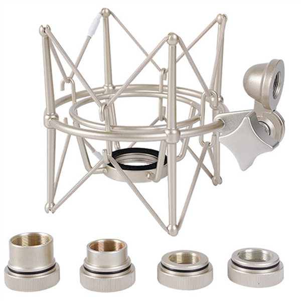 Microphone Shock Mount Adjustable Mount (Champagne Gold)
