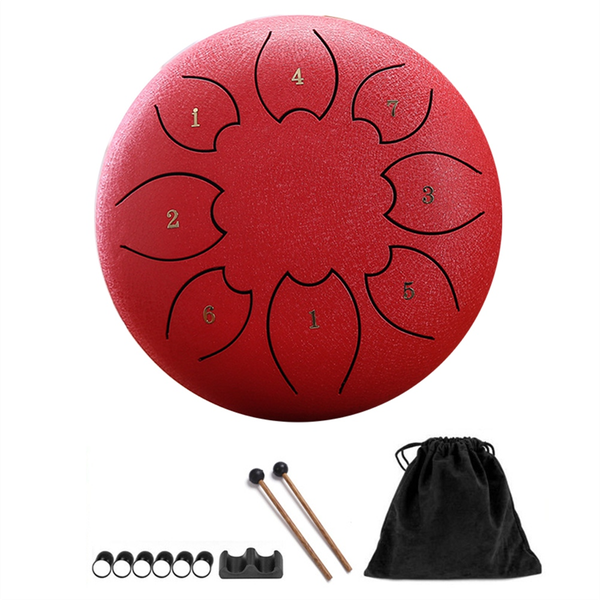 Rain Drum For Outside Steel Tongue Drum 8Notes 6 Inches Green
