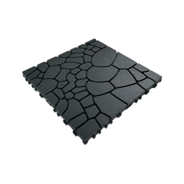 12"x12" Plastic Interlocking Deck Tiles,44 Pack Outdoor Patio Flooring