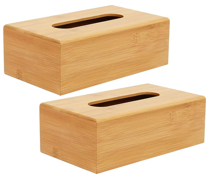Bamboo Rectangular Tissue Box , Tissue Holder, Napkin Dispenser