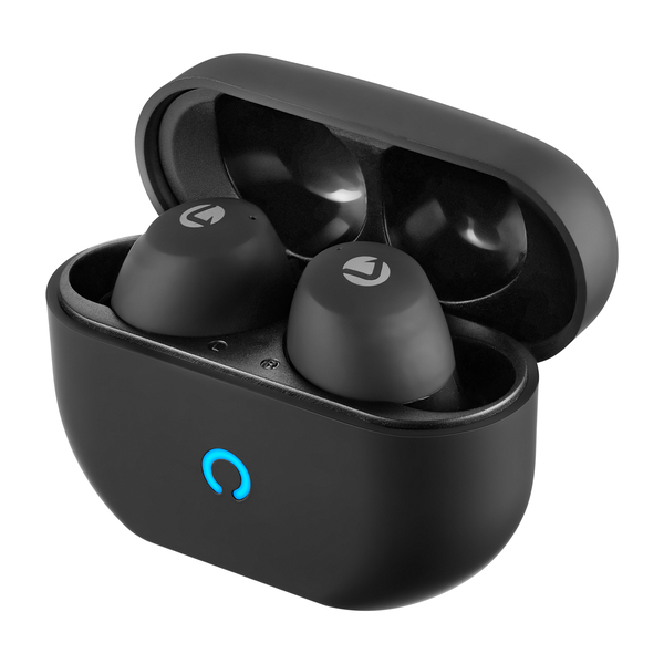 Volkano Tide Series True Wireless Earphones with Dual-Mic ENC - Black