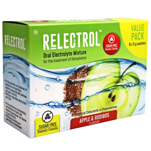 Relectrol - Electrolyte Mixture Sugar-Free Apple &amp; Rooibos 5gX6 Sachets