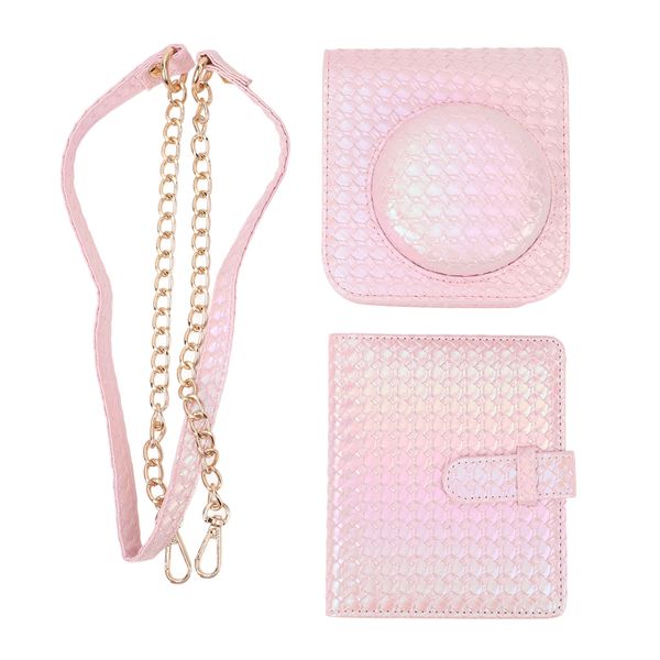Pink leather case for Mini 12 with album