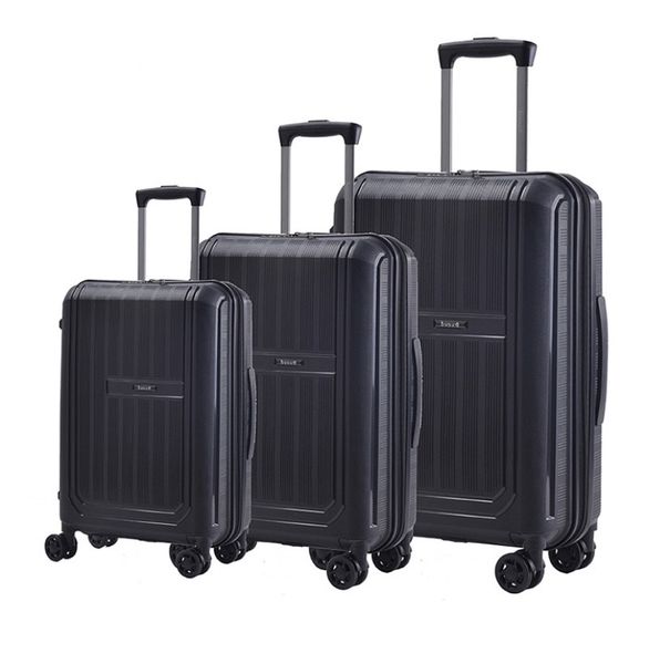 Bubule -3 Piece Hard Outer Shell Luggage Set PPL13 - 50/60/70cm - Black