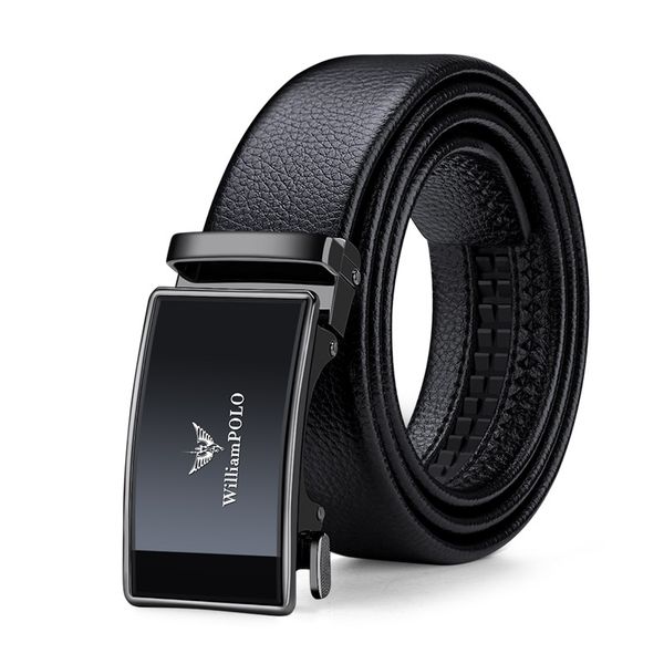 WilliamPOLO - Men's Stylish Design Genuine Leather Belt-Automatic Buckle
