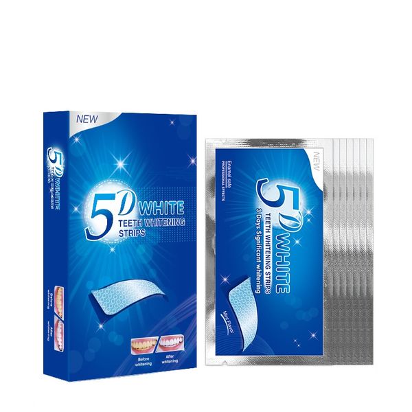 5D Teeth Whitening Strips | 7 Pairs for Stain Removal | Enamel-Safe
