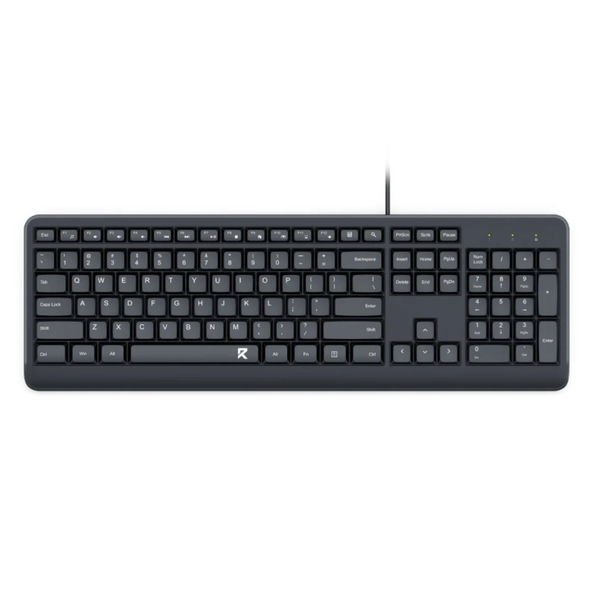 Heavy Duty Full-sized Black Wired USB Office Keyboard