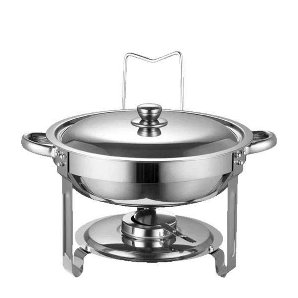 Alcohol Heater Buffet Stove Round Stainless Steel Set