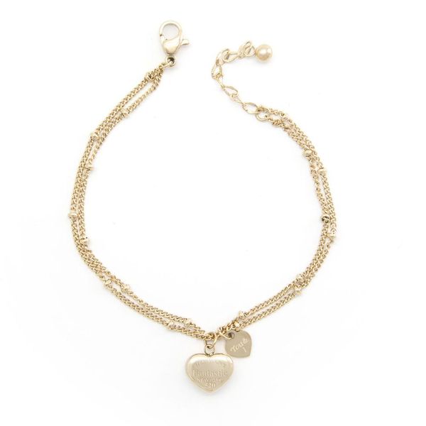 Cazabella Stainless Steel Rose Gold Bracelet