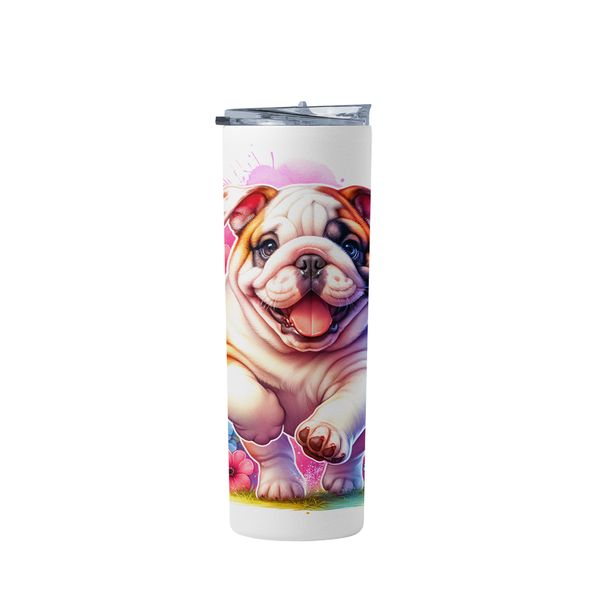 Bulldog Blossom Double Wall Stainless Steel Travel Tumbler 900ml