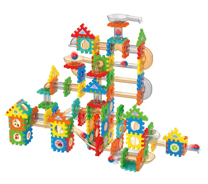 246pcs Educational DIY Ball Rolling Track Colorful Pipe Building Block Toy