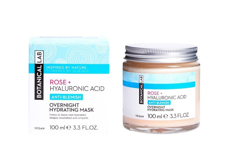 Botanical Lab Rose and Hyaluronic Acid Overnight Clay Mask 100ml