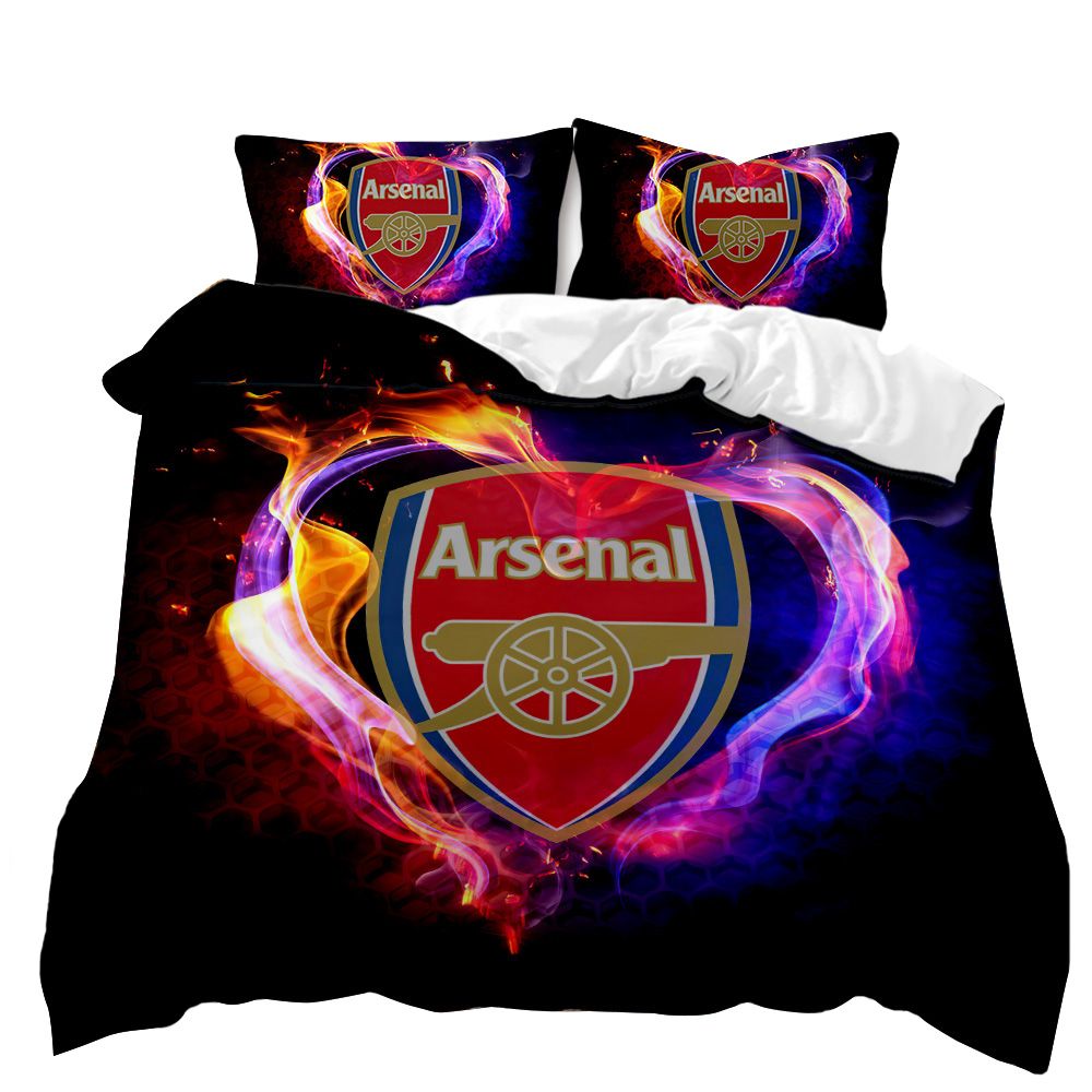 Arsenal 3D Printed Double Bed Duvet Cover Set