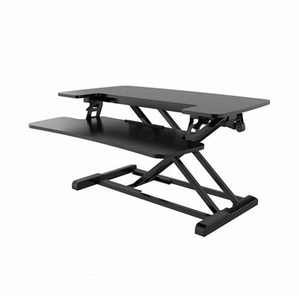 Modern Adjustable Sit Stand Converter Desk with Sturdy Construction.